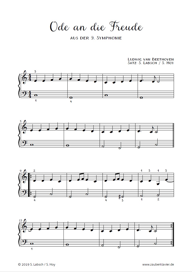 Klaviernoten Beethoven Klaviernoten Beethoven
